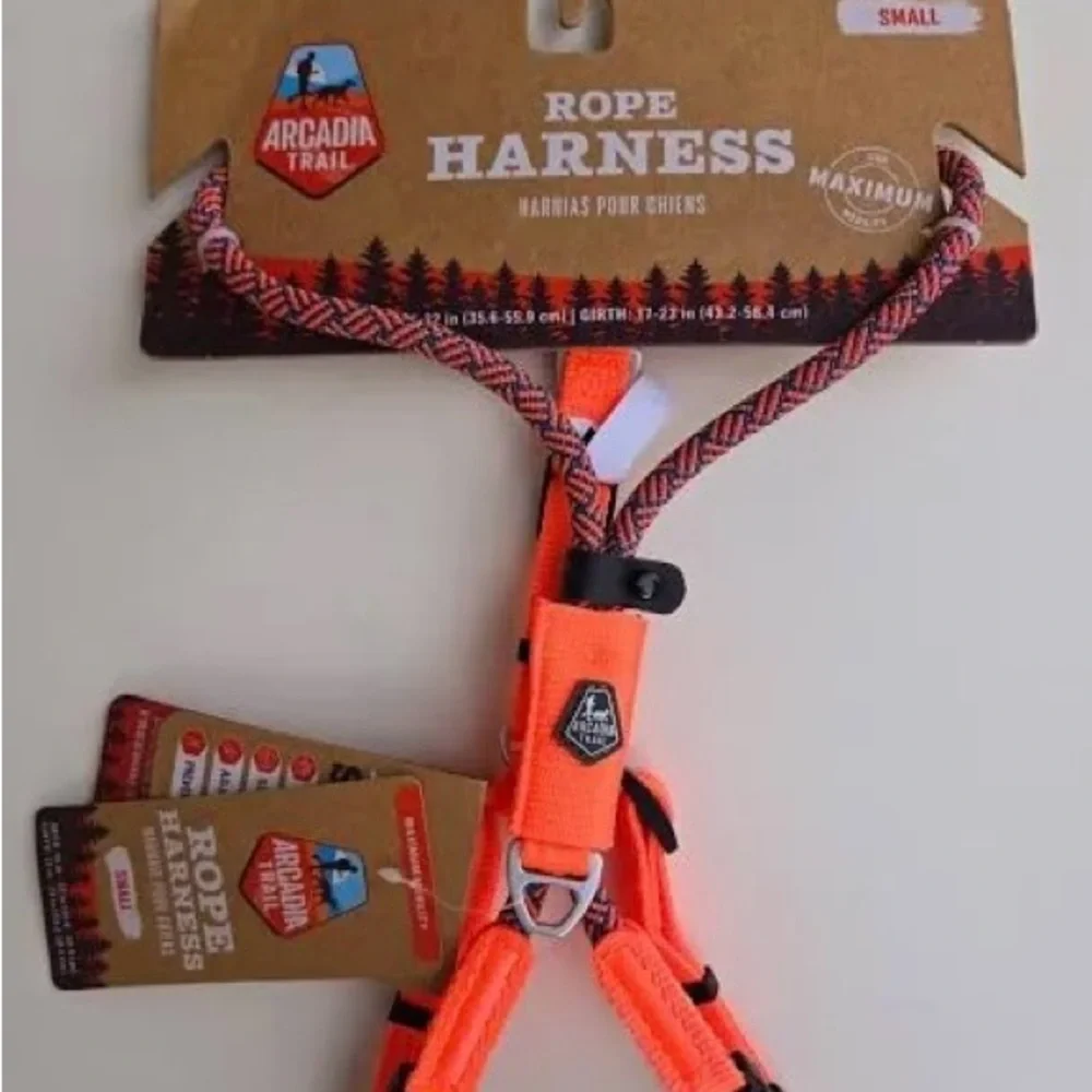 NWT ARCADIA TRAIL DOG HARNESS. Rope Max Mobility Sz S Neck 14-22” Girth 17-23”